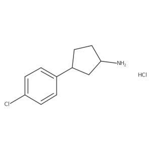 3-(4-Chlorophenyl)cyclopentan-1-amine hydrochloride Structure
