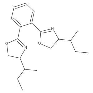 1,2-Bis((4S)-4-(sec-butyl)-4,5-dihydrooxazol-2-yl)benzene结构式