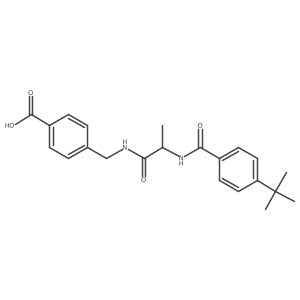 4-[[[2-[[4-(1,1-Dimethylethyl)benzoyl]amino]-1-oxopropyl]amino]methyl]benzoic acid Structure