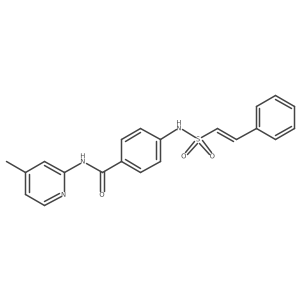 N-(4-methylpyridin-2-yl)-4-(2-phenylethenesulfonamido)benzamide结构式