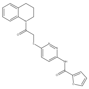 N-(6-((2-(3,4-dihydroquinolin-1(2H)-yl)-2-oxoethyl)thio)pyridazin-3-yl)furan-2-carboxamide结构式