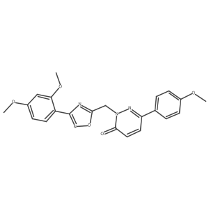 2-((3-(2,4-dimethoxyphenyl)-1,2,4-oxadiazol-5-yl)methyl)-6-(4-methoxyphenyl)pyridazin-3(2H)-one Structure