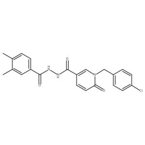 N'-{1-[(4-chlorophenyl)methyl]-6-oxo-1,6-dihydropyridine-3-carbonyl}-3,4-dimethylbenzohydrazide结构式