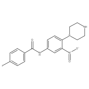 Benzamide, 4-iodo-N-[3-nitro-4-(1-piperazinyl)phenyl]-结构式
