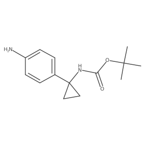 Tert-butyl 1-(4-aminophenyl)cyclopropylcarbamate结构式