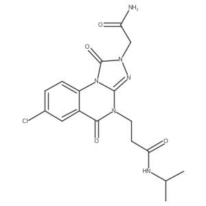 3-[2-(2-amino-2-oxoethyl)-7-chloro-1,5-dioxo-1,2-dihydro[1,2,4]triazolo[4,3-a]quinazolin-4(5H)-yl]-N-isopropylpropanamide Structure