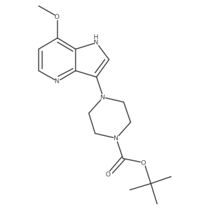 tert-butyl 4-(7-methoxy-1H-pyrrolo[3,2-b]pyridin-3-yl)piperazine-1-carboxylate Structure