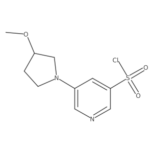 5-(3-Methoxy-1-pyrrolidinyl)-3-pyridinesulfonyl chloride结构式