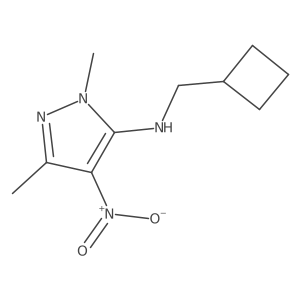 N-(cyclobutylmethyl)-1,3-dimethyl-4-nitro-1H-pyrazol-5-amine Structure