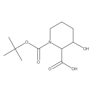 cis-1-(Tert-butoxycarbonyl)-3-hydroxypiperidine-2-carboxylic acid结构式