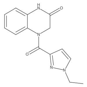 4-(1-ethyl-1H-pyrazole-3-carbonyl)-3,4-dihydroquinoxalin-2(1H)-one结构式