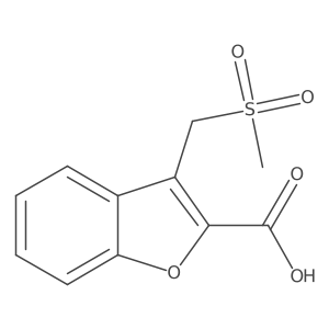 3-(Methanesulfonylmethyl)-1-benzofuran-2-carboxylic acid结构式