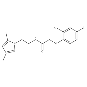 2-(2,4-dichlorophenoxy)-N-[2-(3,5-dimethyl-1H-pyrazol-1-yl)ethyl]acetamide Structure