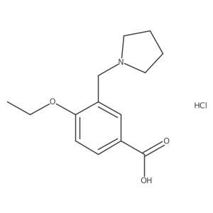4-Ethoxy-3-pyrrolidin-1-ylmethyl-benzoic acid hydrochloride Structure