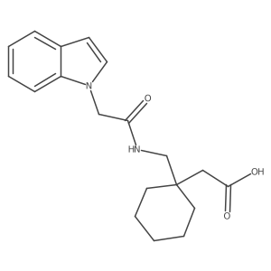 (1-{[(1H-indol-1-ylacetyl)amino]methyl}cyclohexyl)acetic acid Structure