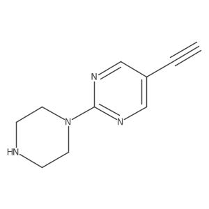 5-Ethynyl-2-(piperazin-1-yl)pyrimidine Structure