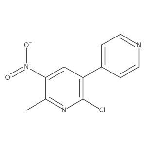 2-Chloro-6-methyl-5-nitro-3,4'-bipyridine Structure