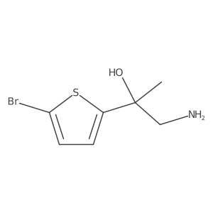 1-Amino-2-(5-bromothiophen-2-yl)propan-2-ol结构式