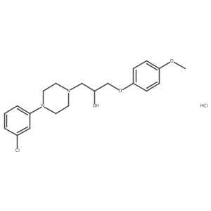 1-[4-(3-Chlorophenyl)piperazin-1-YL]-3-(4-methoxyphenoxy)propan-2-OL hydrochloride结构式