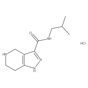 N-Isobutyl-4,5,6,7-tetrahydro-1H-pyrazolo[4,3-c]pyridine-3-carboxamide hydrochloride结构式