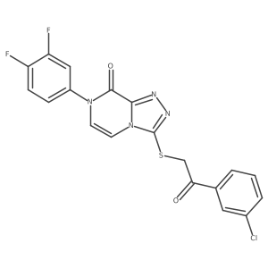 3-((2-(3-chlorophenyl)-2-oxoethyl)thio)-7-(3,4-difluorophenyl)-[1,2,4]triazolo[4,3-a]pyrazin-8(7H)-one结构式