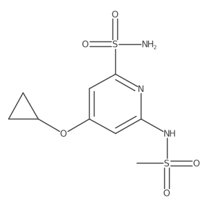 4-Cyclopropoxy-6-(methylsulfonamido)pyridine-2-sulfonamide结构式