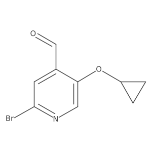 2-Bromo-5-cyclopropoxyisonicotinaldehyde Structure