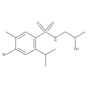 {[4-Bromo-5-methyl-2-(methylethyl)phenyl]sulfonyl}(2-hydroxypropyl)amine结构式
