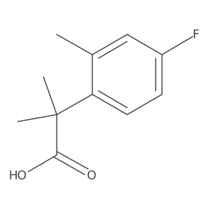 2-(4-Fluoro-2-methylphenyl)-2-methylpropanoic acid结构式