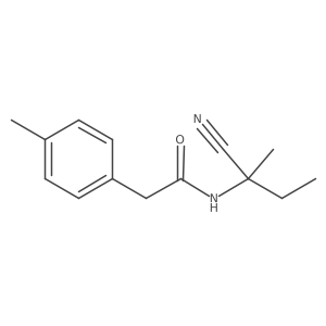 N-(1-cyano-1-methylpropyl)-2-(4-methylphenyl)acetamide结构式
