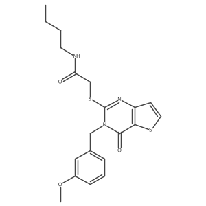 N-butyl-2-{[3-(3-methoxybenzyl)-4-oxo-3,4-dihydrothieno[3,2-d]pyrimidin-2-yl]sulfanyl}acetamide Structure