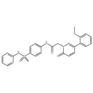 2-(3-(2-methoxyphenyl)-6-oxopyridazin-1(6H)-yl)-N-(4-(N-(pyrimidin-2-yl)sulfamoyl)phenyl)acetamide Structure