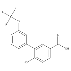 6-Hydroxy-3'-(trifluoromethoxy)biphenyl-3-carboxylic acid结构式