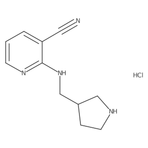 2-((Pyrrolidin-3-ylmethyl)amino)nicotinonitrile hydrochloride Structure