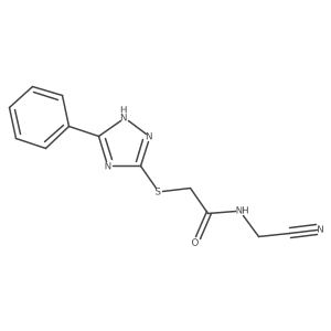 N-(cyanomethyl)-2-[(5-phenyl-4H-1,2,4-triazol-3-yl)sulfanyl]acetamide结构式