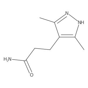 3-(3,5-dimethyl-1H-pyrazol-4-yl)propanamide结构式