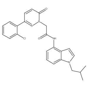2-[3-(2-chlorophenyl)-6-oxopyridazin-1(6H)-yl]-N-[1-(2-methylpropyl)-1H-indol-4-yl]acetamide结构式