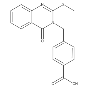 4-{[2-(methylthio)-4-oxoquinazolin-3(4H)-yl]methyl}benzoic acid Structure