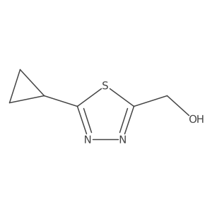 (5-Cyclopropyl-1,3,4-thiadiazol-2-yl)methanol结构式