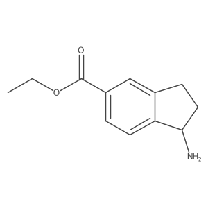 ethyl 1-amino-2,3-dihydro-1H-indene-5-carboxylate结构式