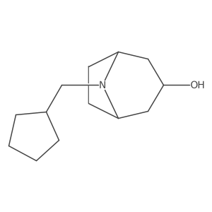 8-(Cyclopentylmethyl)-8-azabicyclo[3.2.1]octan-3-ol结构式