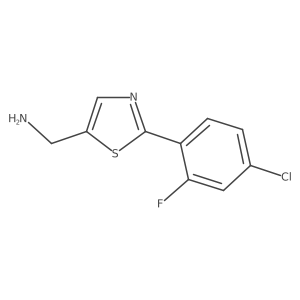 (2-(4-Chloro-2-fluorophenyl)thiazol-5-yl)methanamine结构式