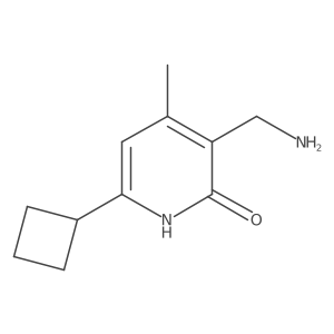 3-(aminomethyl)-6-cyclobutyl-4-methyl-2(1H)-pyridinone结构式