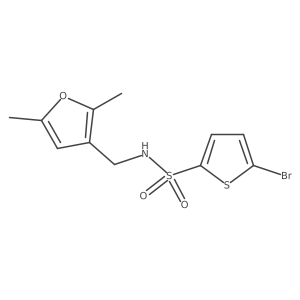 5-bromo-N-((2,5-dimethylfuran-3-yl)methyl)thiophene-2-sulfonamide Structure