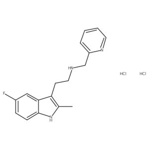 2-(5-fluoro-2-methyl-1H-indol-3-yl)-N-(pyridin-2-ylmethyl)ethanamine dihydrochloride Structure
