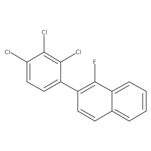 1-Fluoro-2-(2,3,4-trichlorophenyl)naphthalene Structure