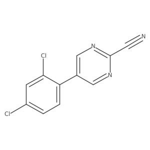 5-(2,4-Dichlorophenyl)pyrimidine-2-carbonitrile Structure
