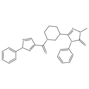 2-methyl-4-phenyl-5-[1-(2-phenyltriazole-4-carbonyl)-3-piperidyl]-1,2,4-triazol-3-one结构式