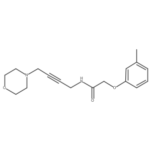 2-(3-methylphenoxy)-N-(4-morpholinobut-2-ynyl)acetamide结构式