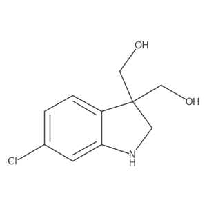 (6-Chloro-3-hydroxymethyl-2,3-dihydro-1H-indol-3-yl)-methanol结构式